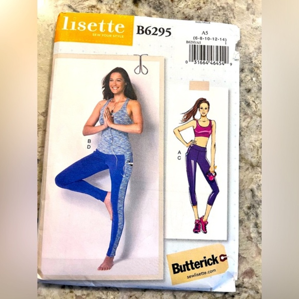 Butterick B 6295 women’s workout attire pattern uncut‎ sizes 6-14 & 14-22